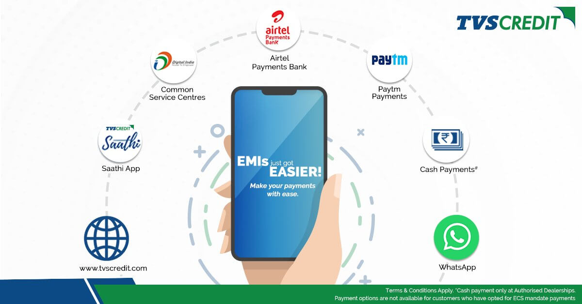 make online payment of tvs credit loans