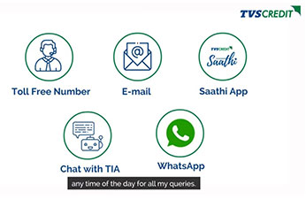 TVS Credit customer car help You 24X7